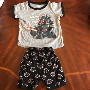 Darth Vader pajamas size 4. Short sleeve & shorts